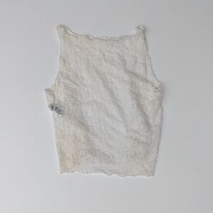 Vintage 90s Cream Lace Tank Camisole Top